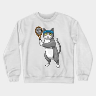 Cat Tennis Tennis racket Crewneck Sweatshirt